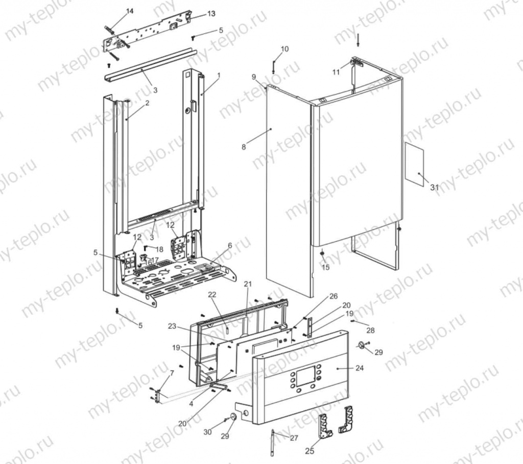 Запчасти для котла Electrolux Basic X 24 Fi купить в Орле