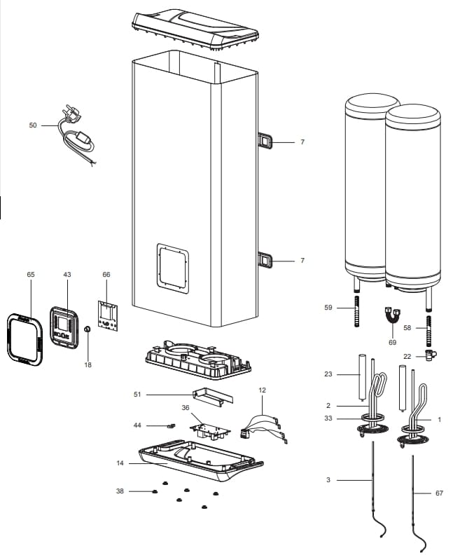 Запчасти для Ariston ABS VLS PLUS INOX PW 30: схема Запчасти Ariston ABS VLS PLUS INOX PW 30 купить в Орле